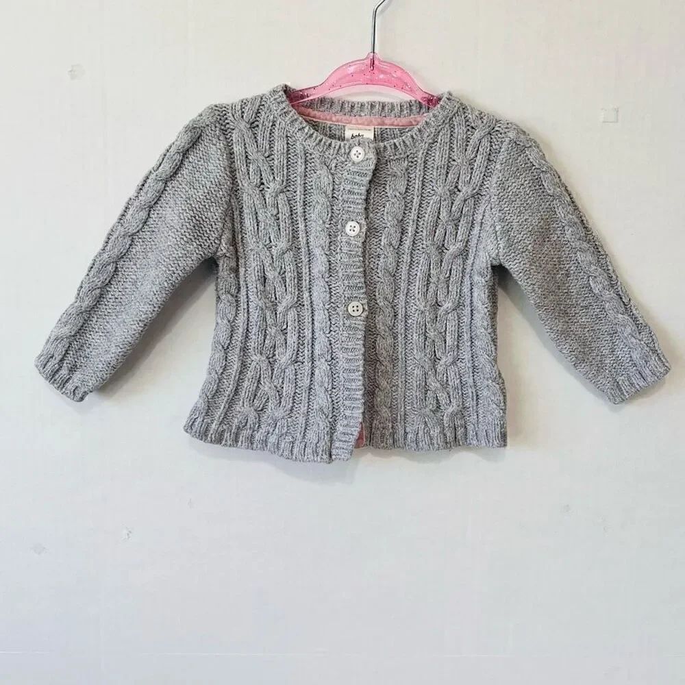 Baby B’gosh Gray Sweater Girls Sz 9m GUC